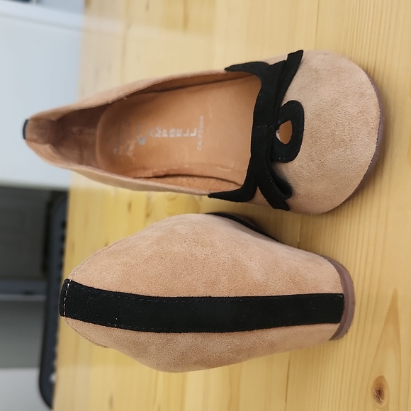 Jeffrey Campbell Wedge Pump LadyLike Havana Size 7 Nude Leather Suede - Picture 15 of 17